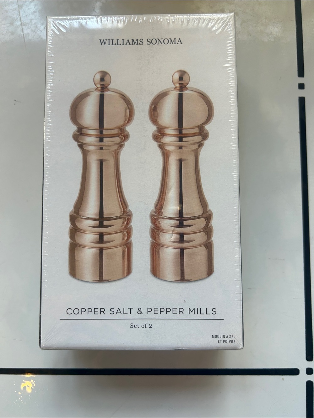 Williams Sonoma Copper-Finish Salt and Pepper Mills